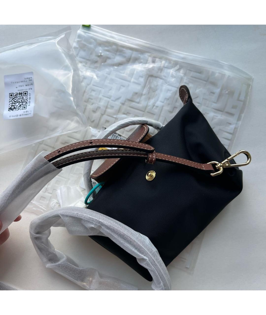 LONGCHAMP Черная сумка с короткими ручками, фото 3