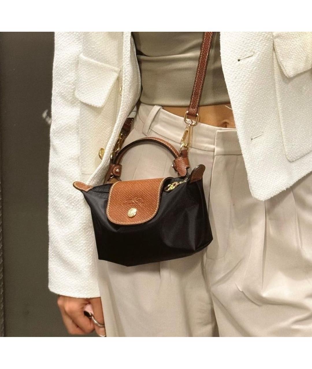 LONGCHAMP Черная сумка с короткими ручками, фото 2