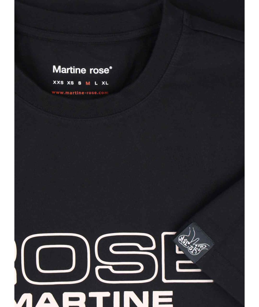 MARTINE ROSE Черная хлопковая футболка, фото 3