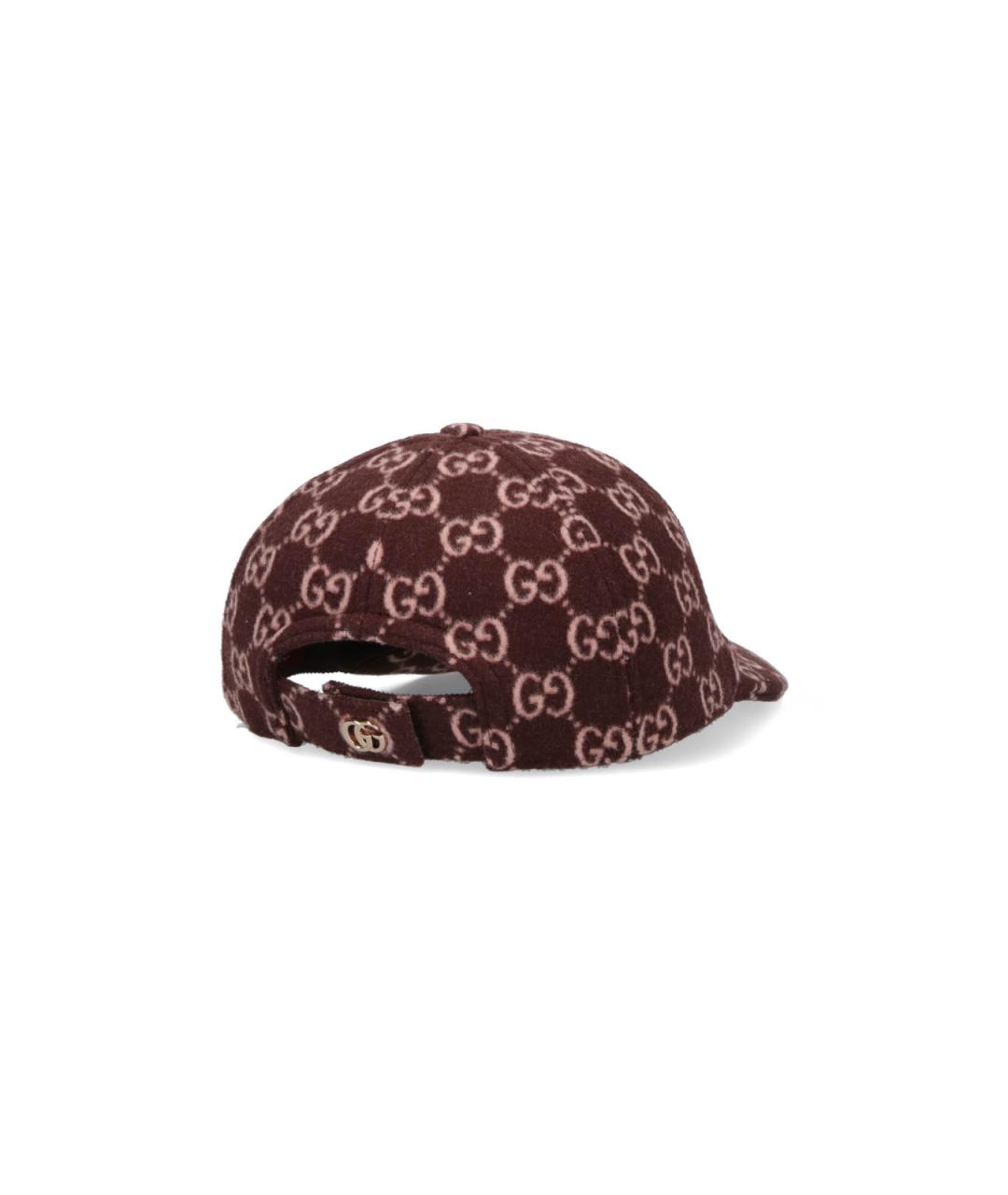 GUCCI Коричневая шерстяная кепка, фото 2