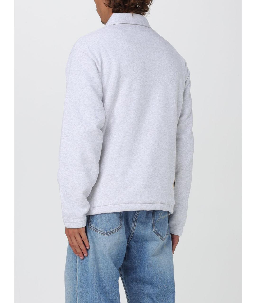 JACQUEMUS Серая хлопковая куртка, фото 4