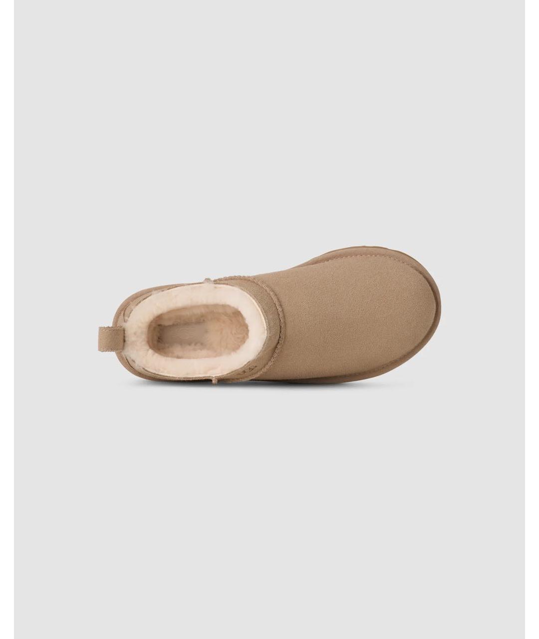 UGG AUSTRALIA Бежевые замшевые ботинки, фото 5