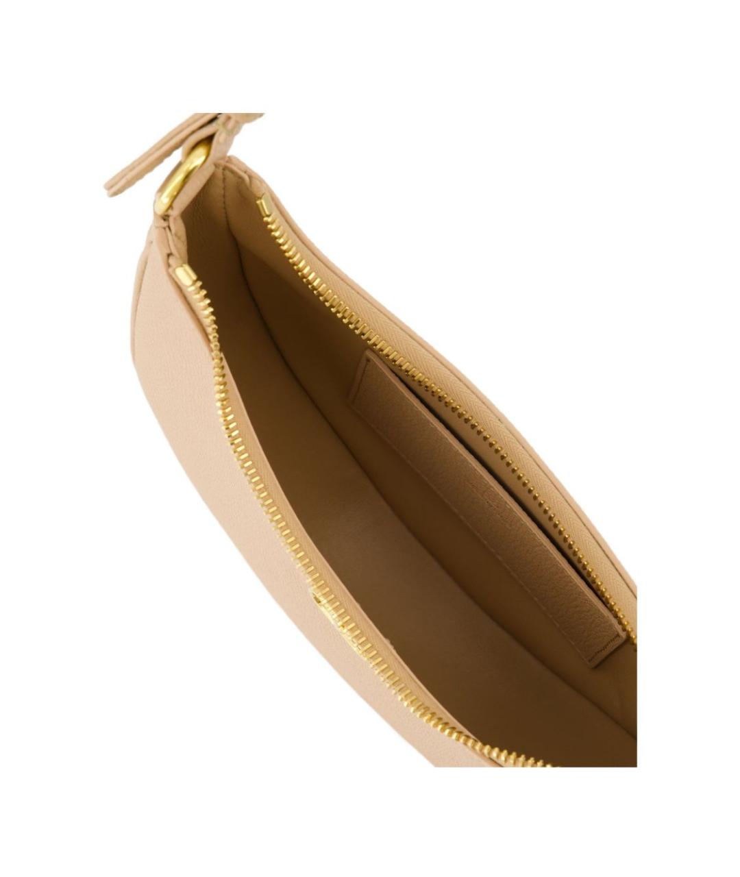 VALENTINO Бежевая кожаная сумка через плечо, фото 3