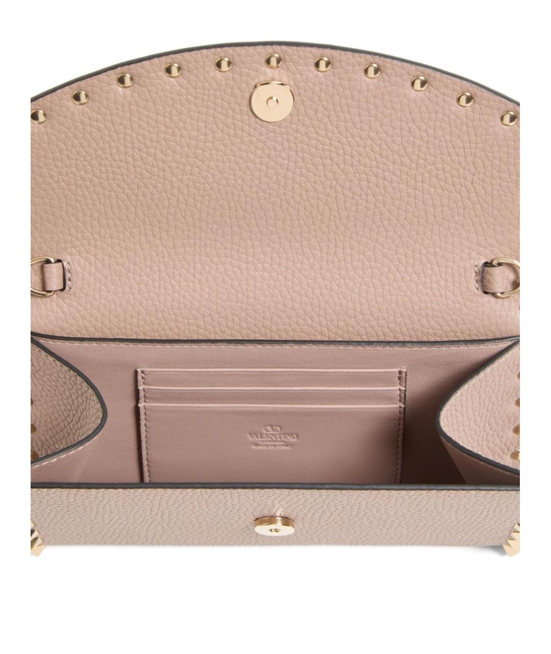 VALENTINO Розовая кожаная сумка через плечо, фото 5