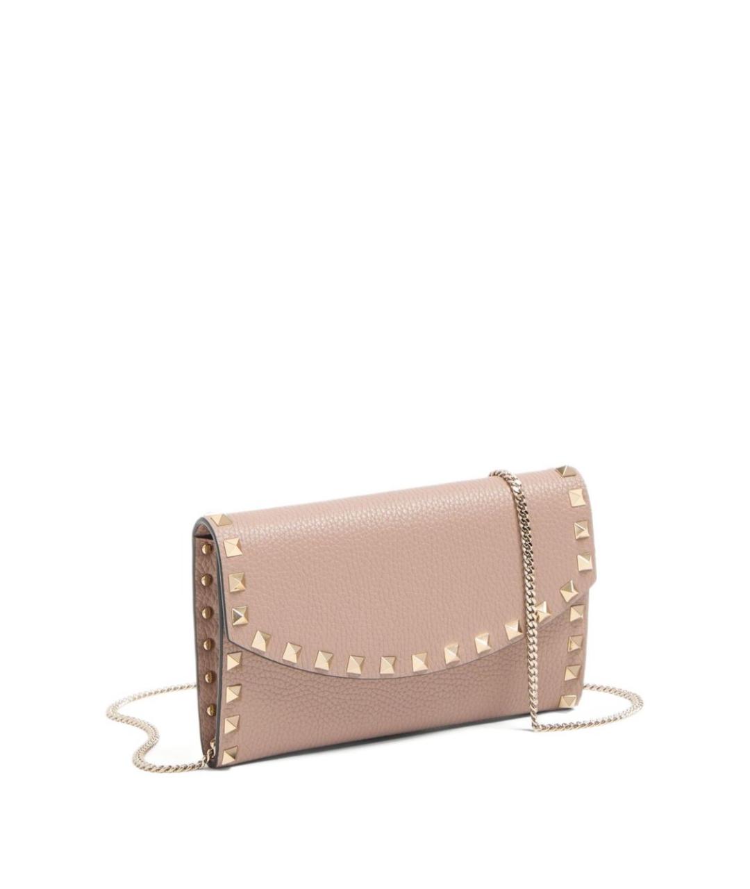 VALENTINO Розовая кожаная сумка через плечо, фото 3