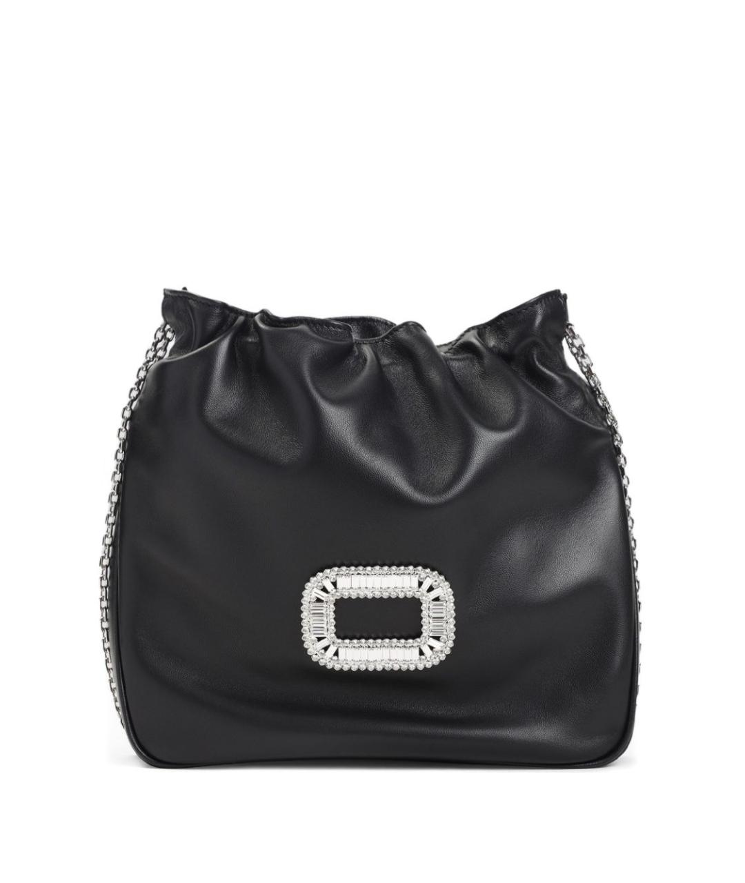 ROGER VIVIER Черная кожаная сумка через плечо, фото 1