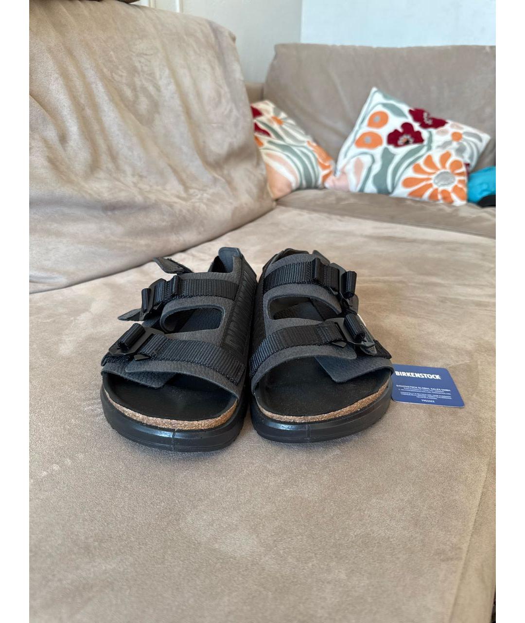 BIRKENSTOCK Черные кожаные сандалии, фото 2