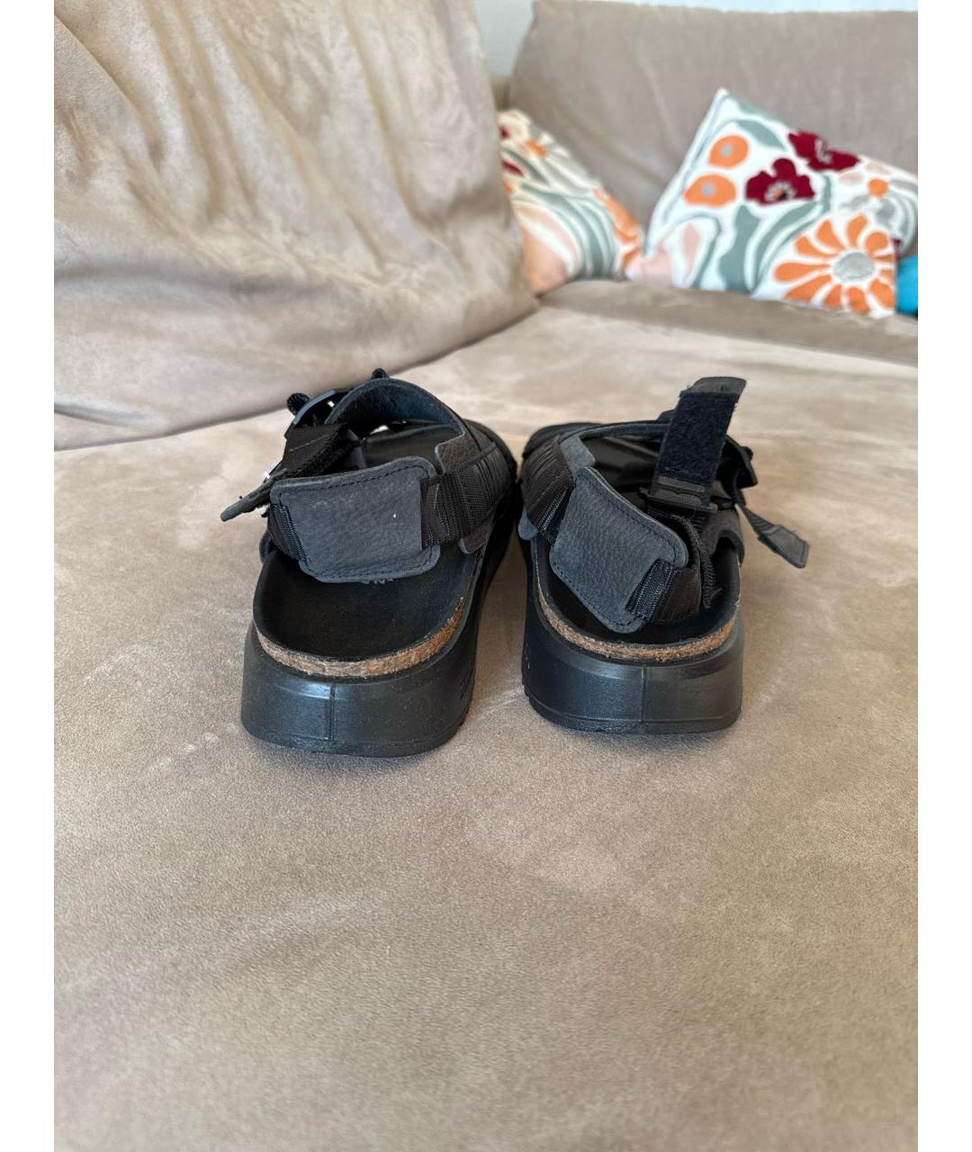 BIRKENSTOCK Черные кожаные сандалии, фото 3