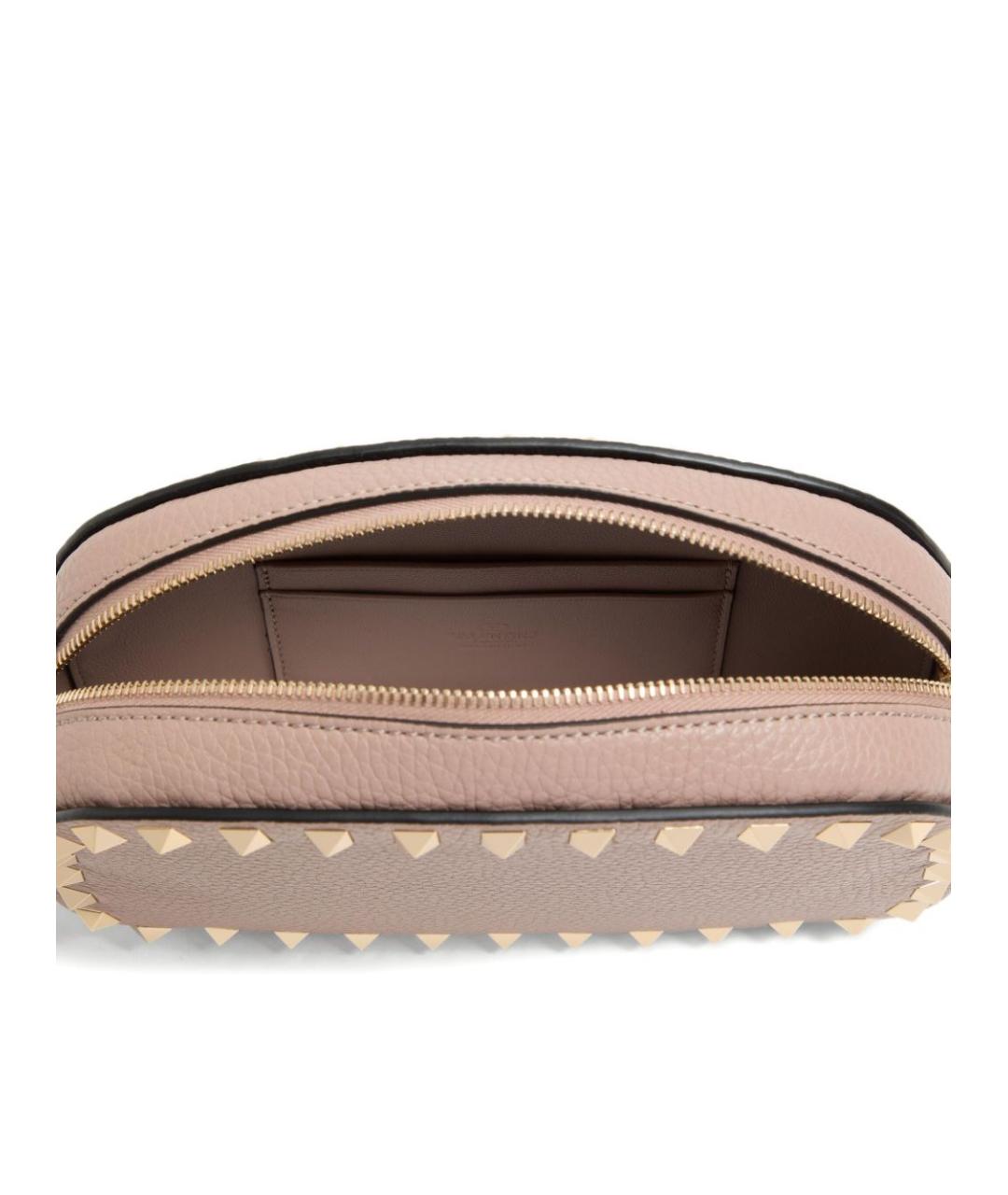 VALENTINO Бежевая кожаная сумка через плечо, фото 3