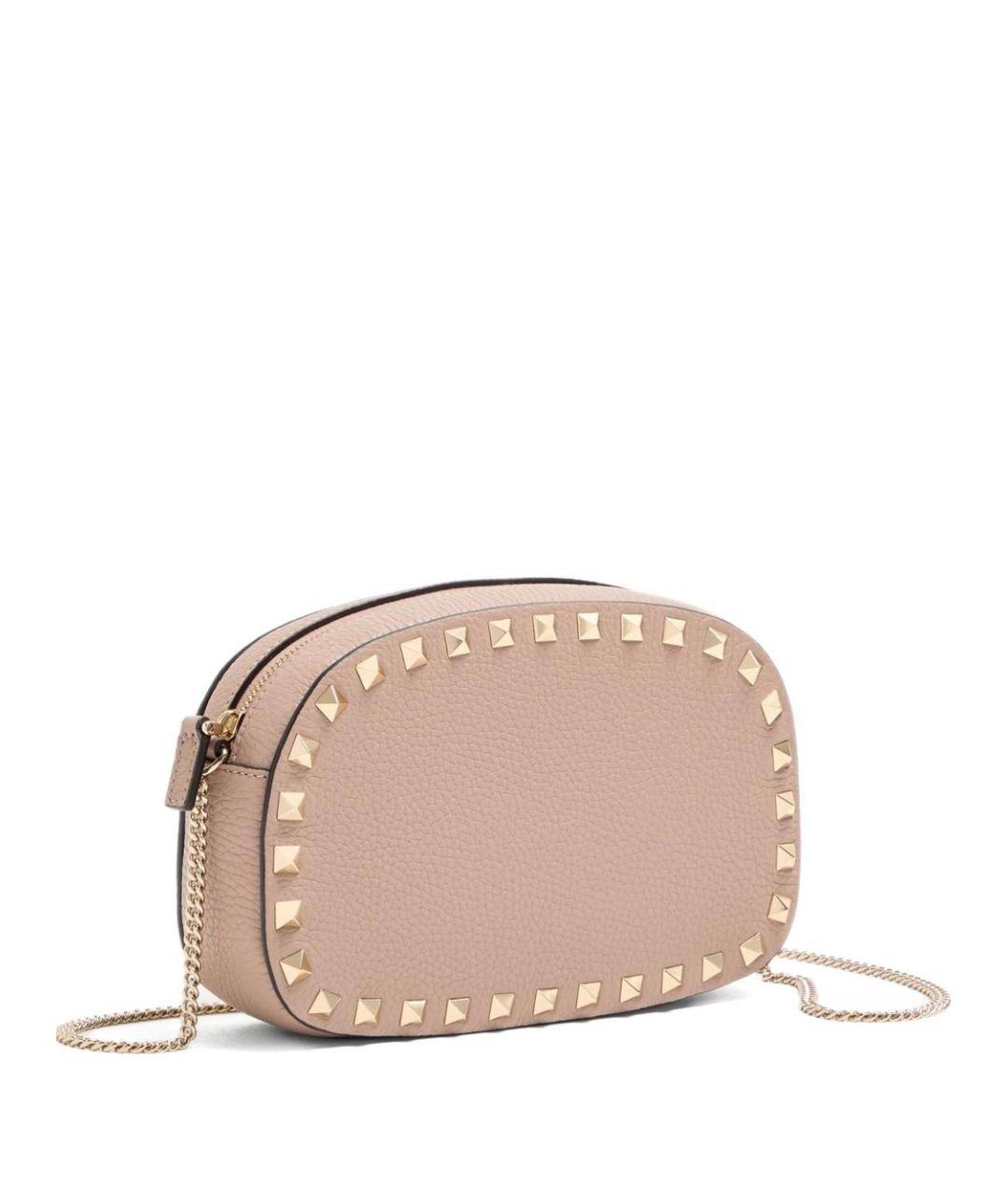 VALENTINO Бежевая кожаная сумка через плечо, фото 5