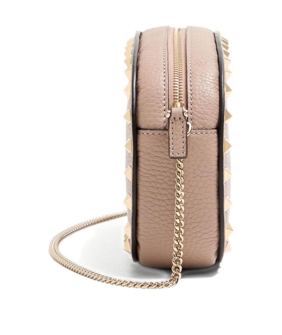 VALENTINO Бежевая кожаная сумка через плечо, фото 6