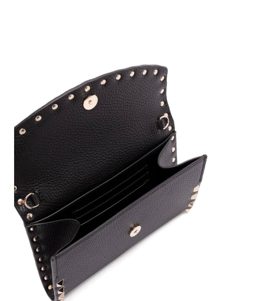 VALENTINO Черная кожаная сумка через плечо, фото 2