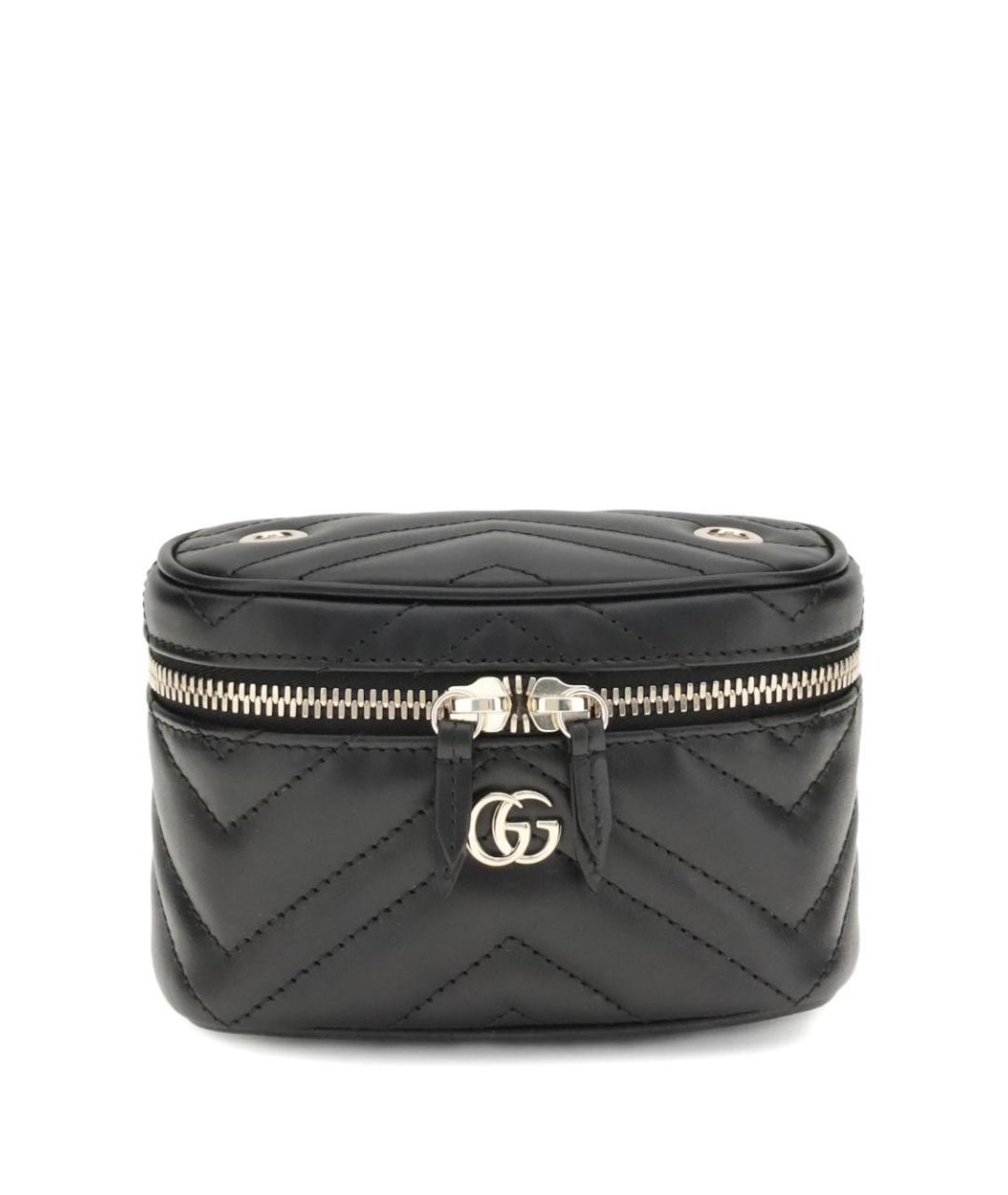 GUCCI Черная кожаная сумка через плечо, фото 1