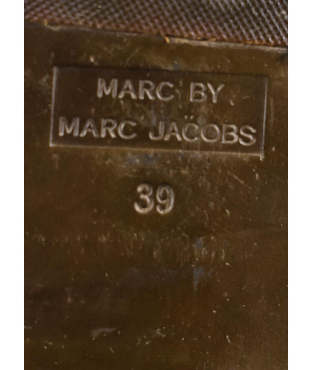 MARC JACOBS Коричневые кожаные сапоги, фото 6