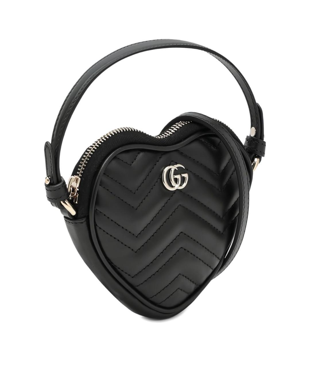 GUCCI Черная кожаная сумка с короткими ручками, фото 3