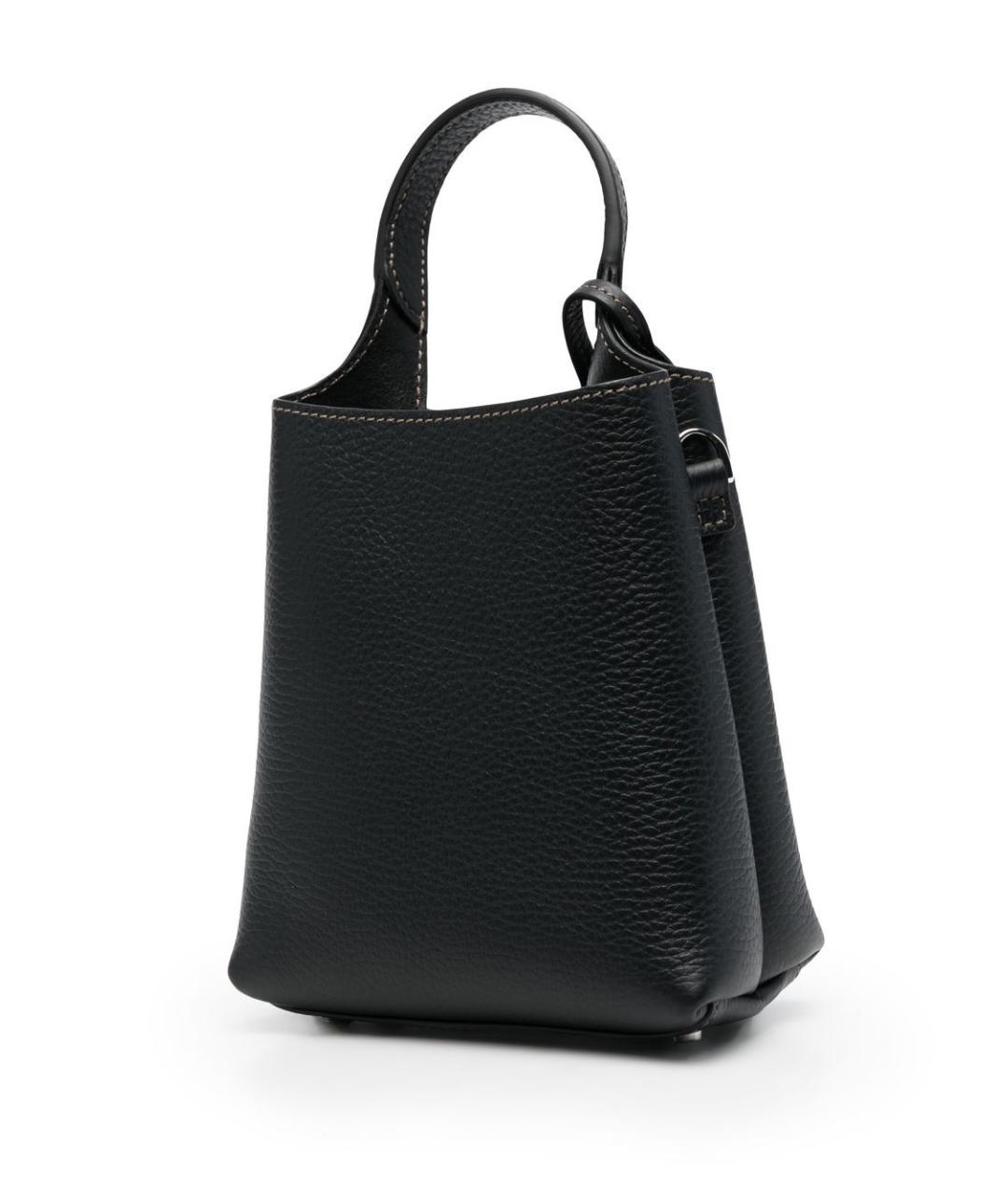 TOD'S Черная кожаная сумка тоут, фото 2