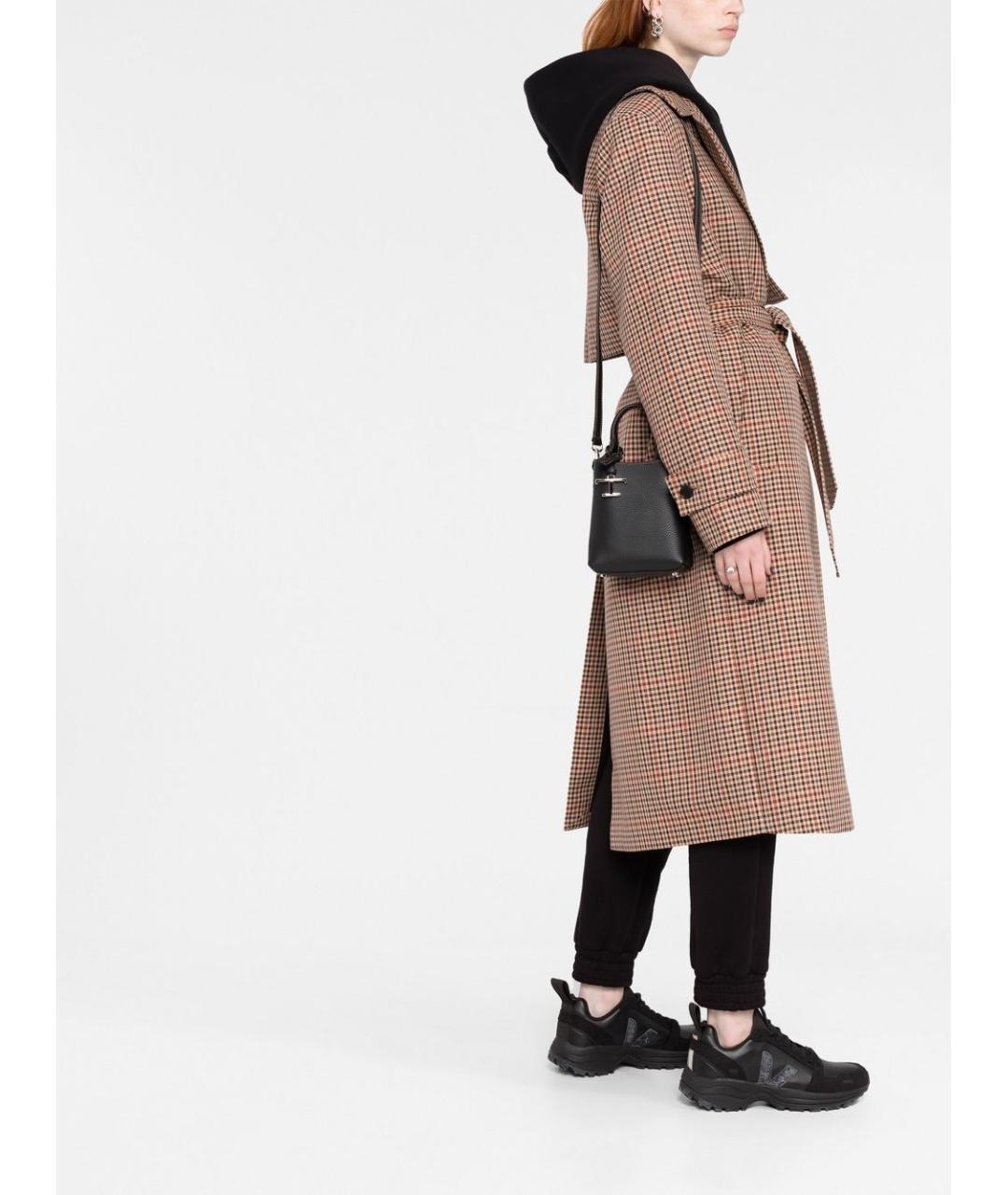 TOD'S Черная кожаная сумка тоут, фото 4