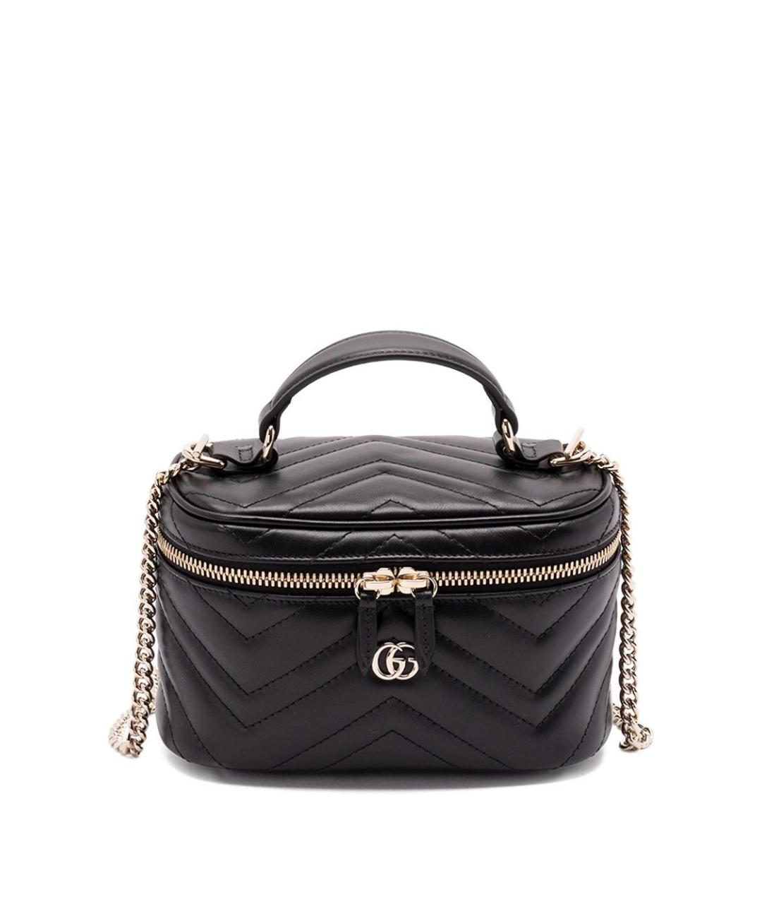 GUCCI Черная кожаная сумка через плечо, фото 1