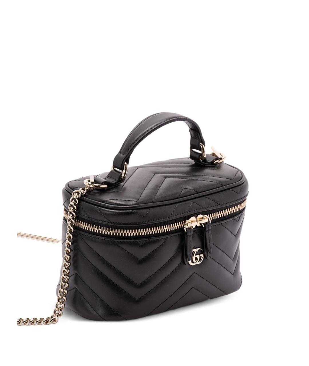 GUCCI Черная кожаная сумка через плечо, фото 4