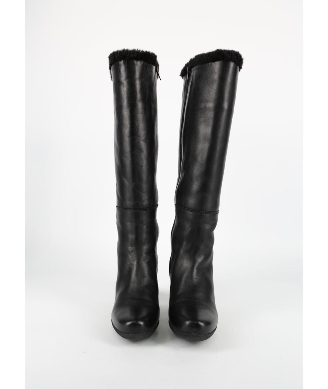 STUART WEITZMAN Черные кожаные сапоги, фото 3