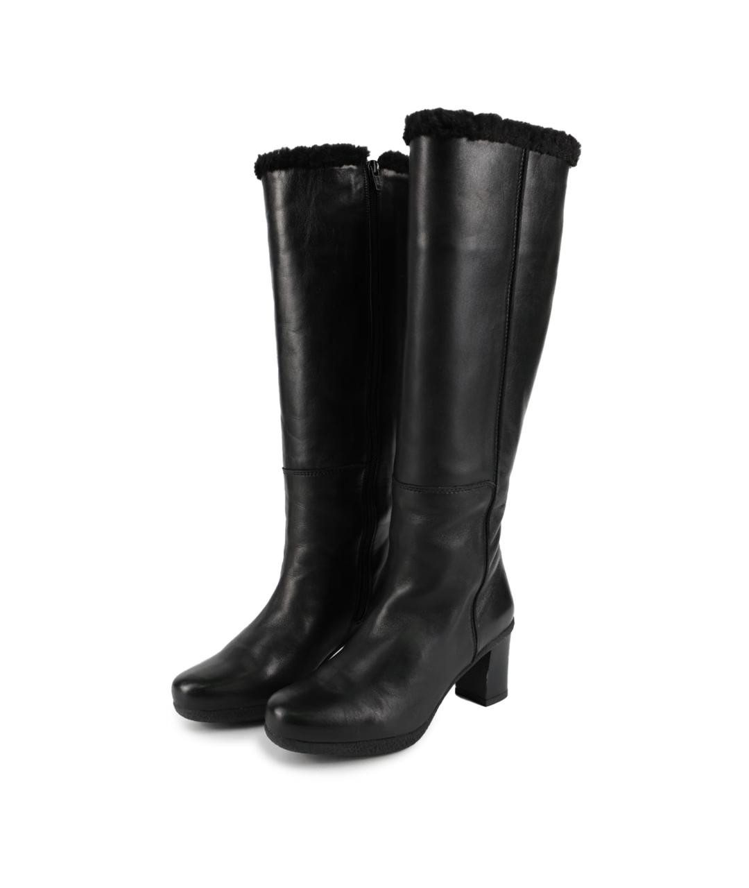 STUART WEITZMAN Черные кожаные сапоги, фото 2