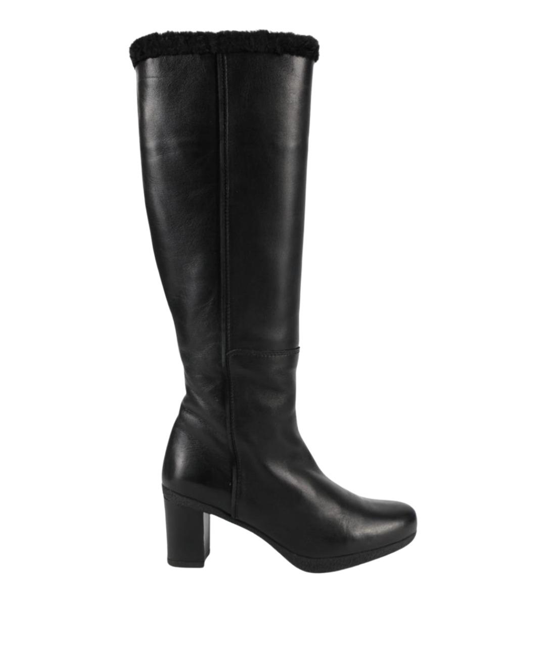 STUART WEITZMAN Черные кожаные сапоги, фото 1