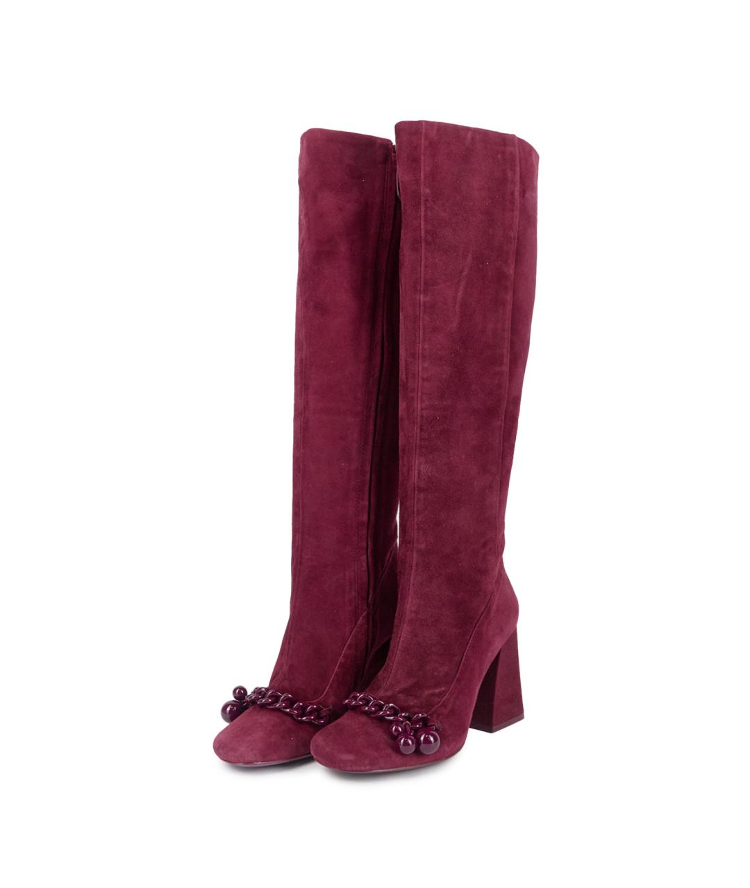 TORY BURCH Фиолетовые замшевые сапоги, фото 2