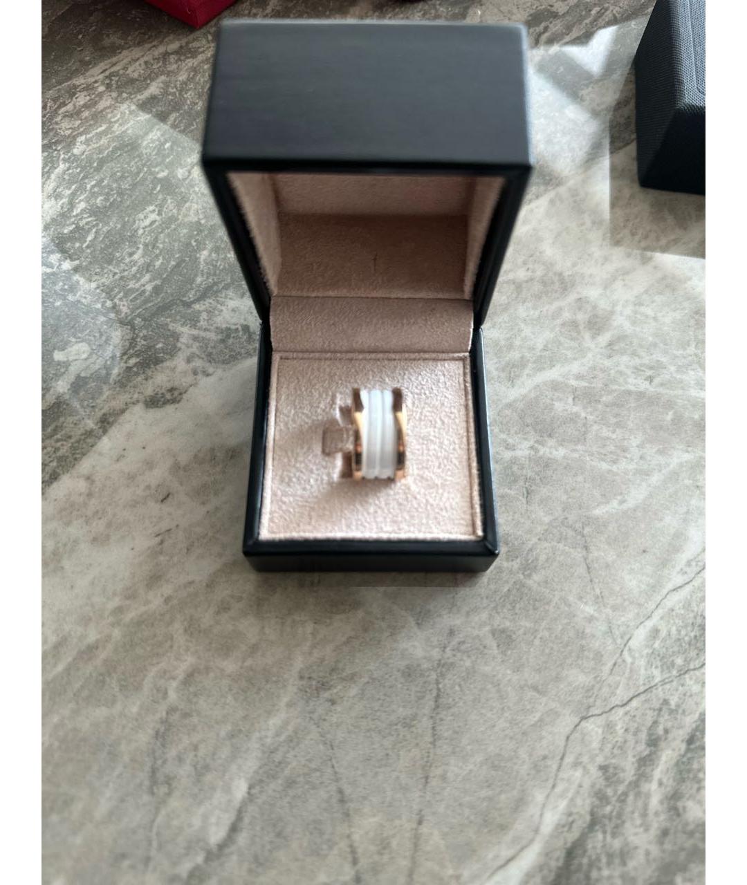 BVLGARI Белое кольцо из розового золота, фото 2