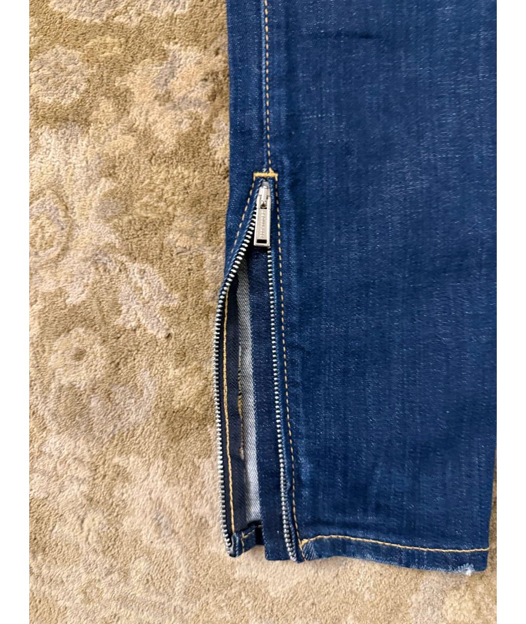DSQUARED2 Синие хлопко-эластановые джинсы слим, фото 4