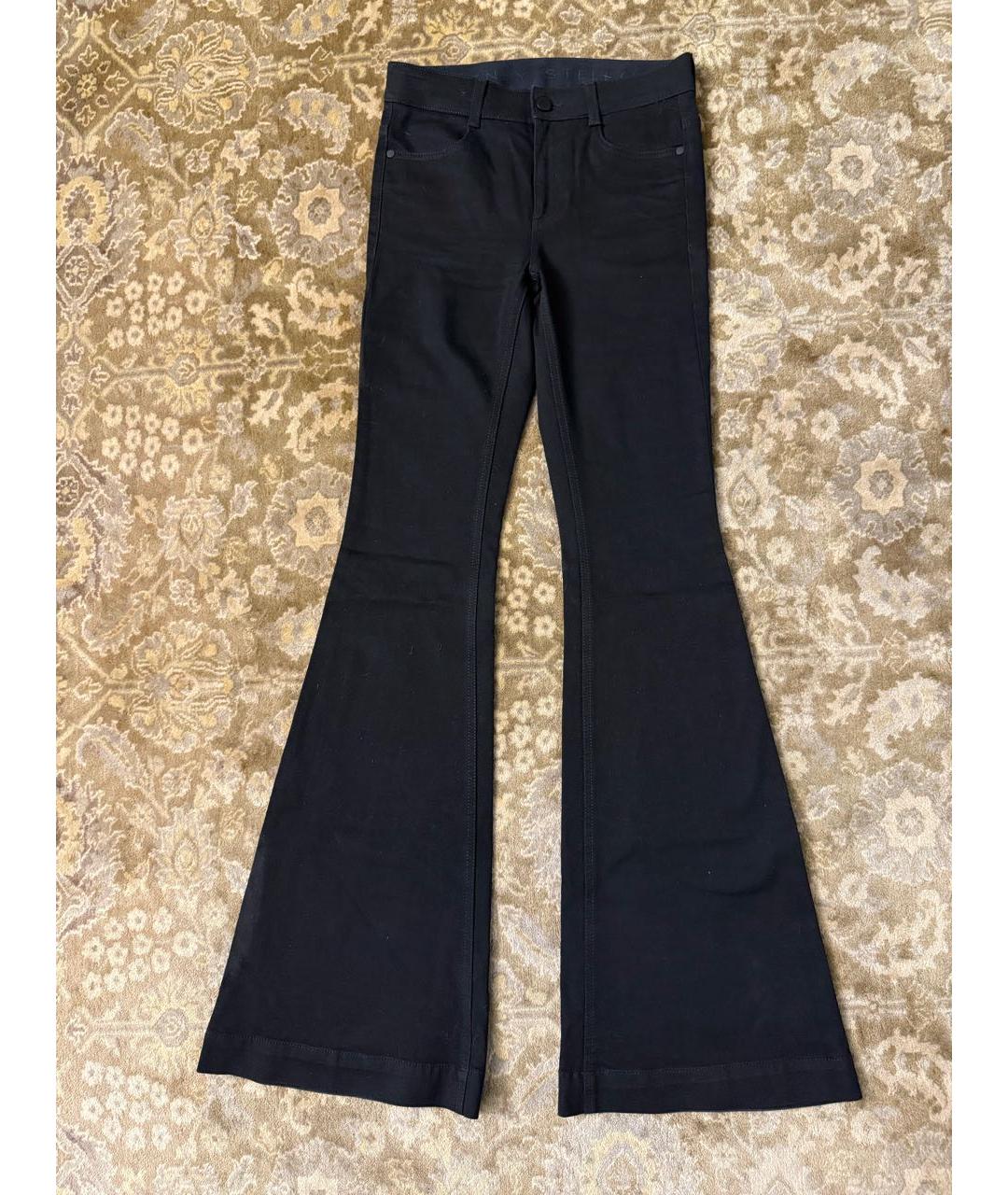 STELLA MCCARTNEY Черные хлопко-эластановые джинсы клеш, фото 4