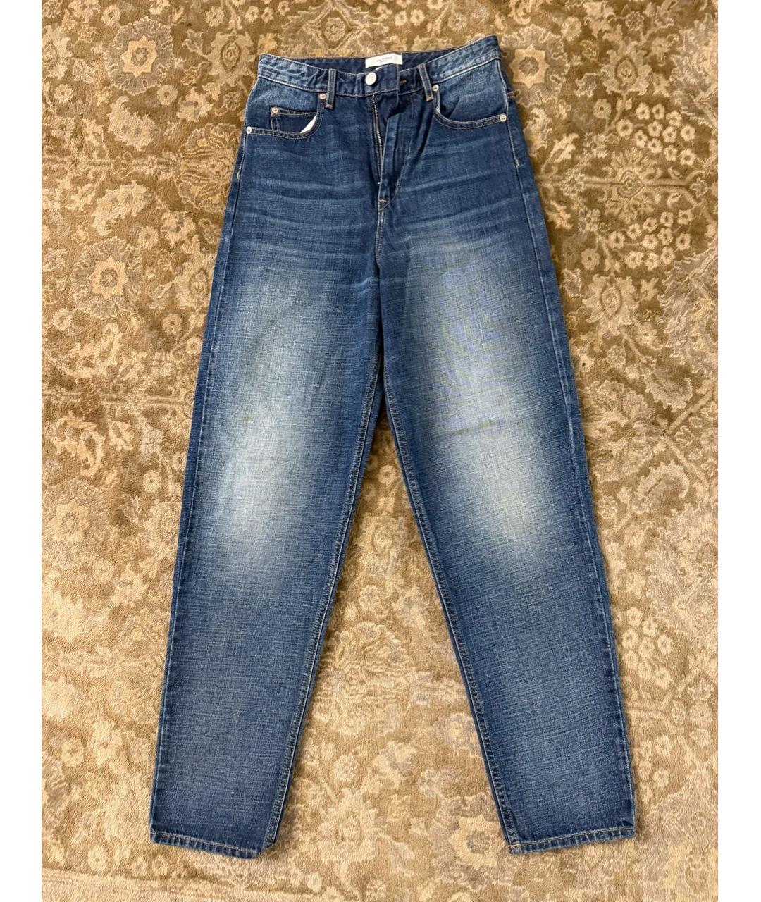 ISABEL MARANT ETOILE Синие хлопковые прямые джинсы, фото 4
