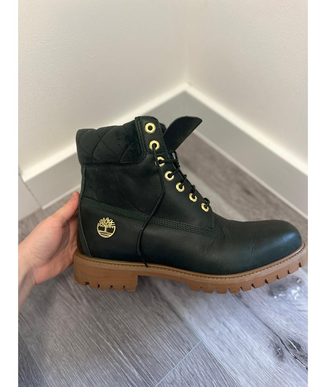 TIMBERLAND Зеленые кожаные низкие ботинки, фото 6