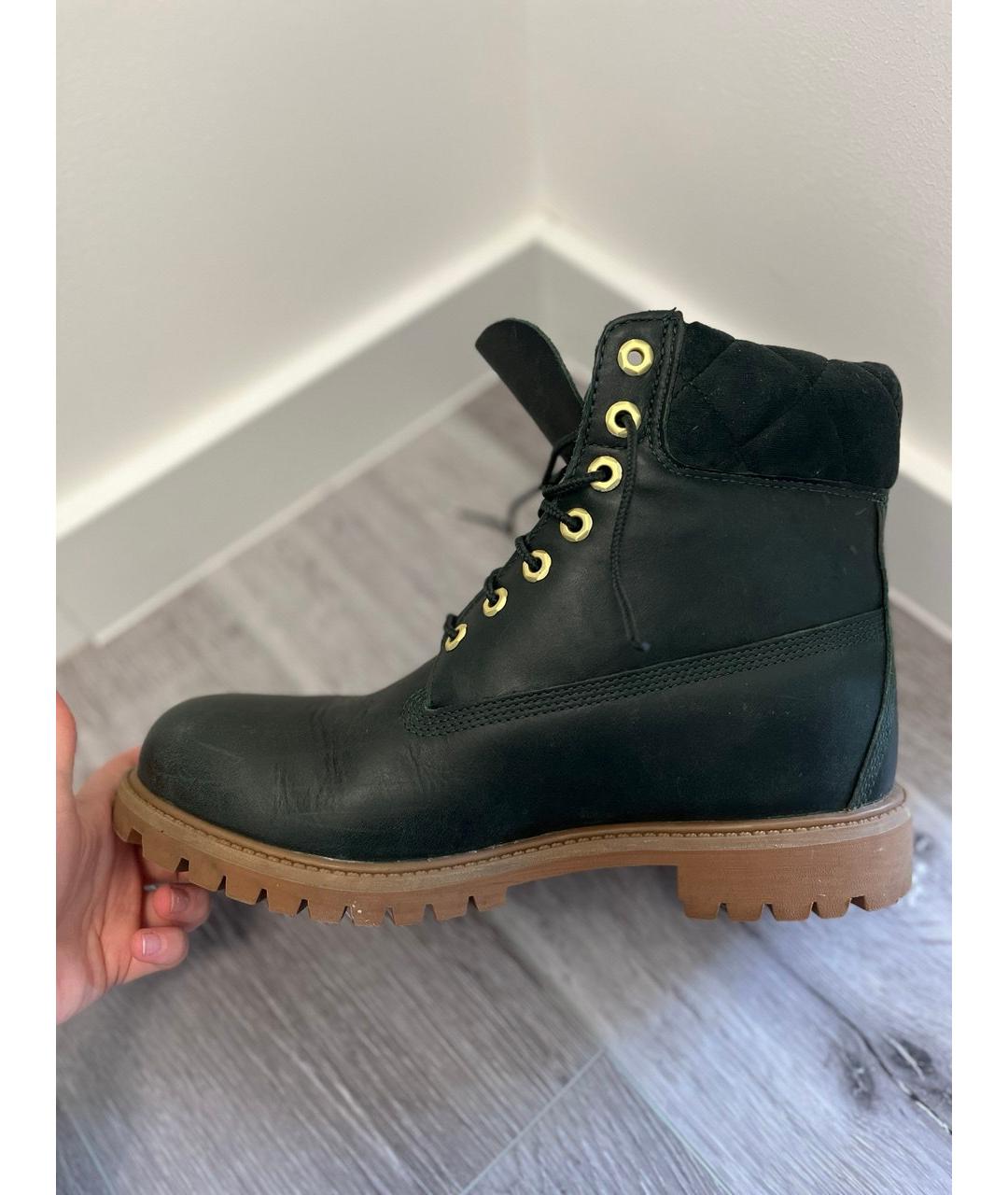 TIMBERLAND Зеленые кожаные низкие ботинки, фото 7
