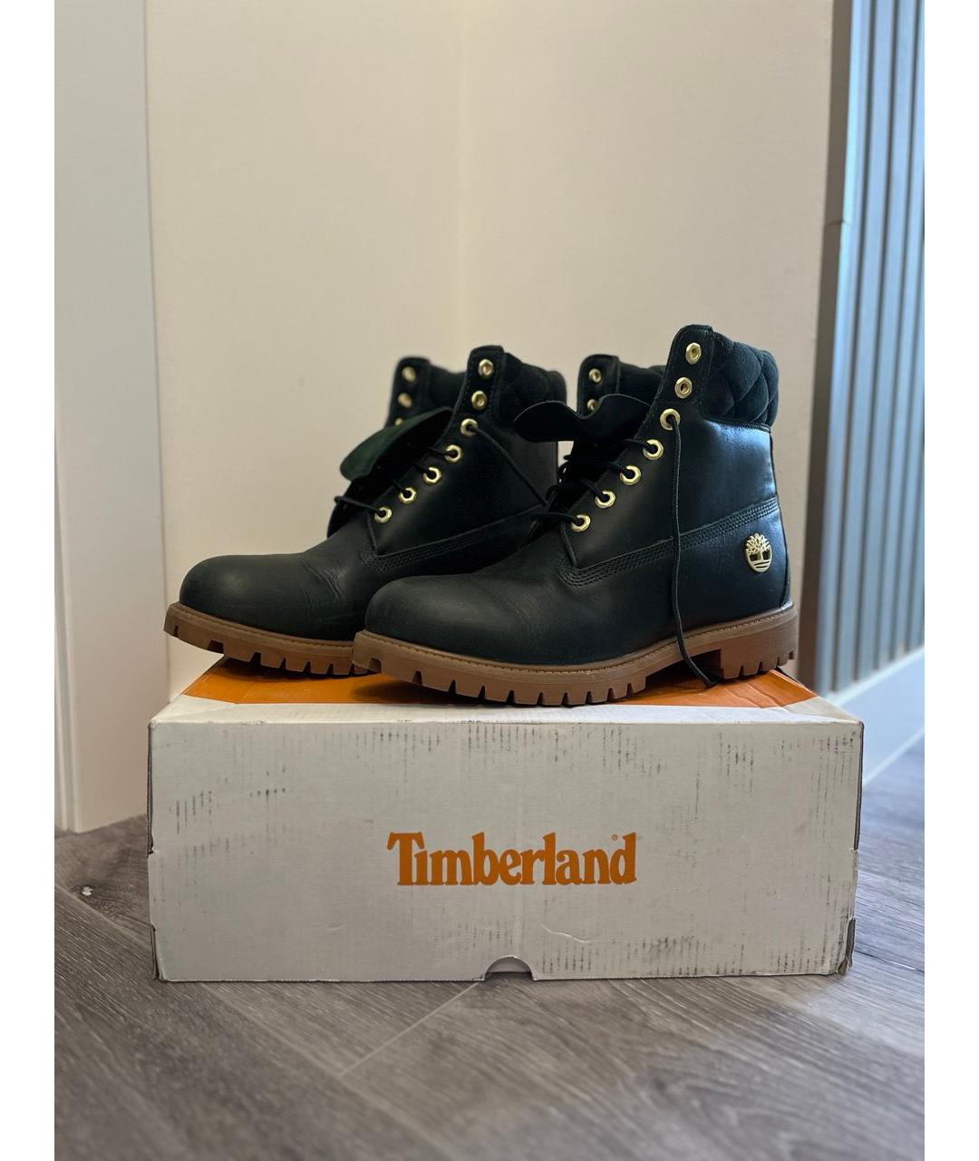 TIMBERLAND Зеленые кожаные низкие ботинки, фото 4