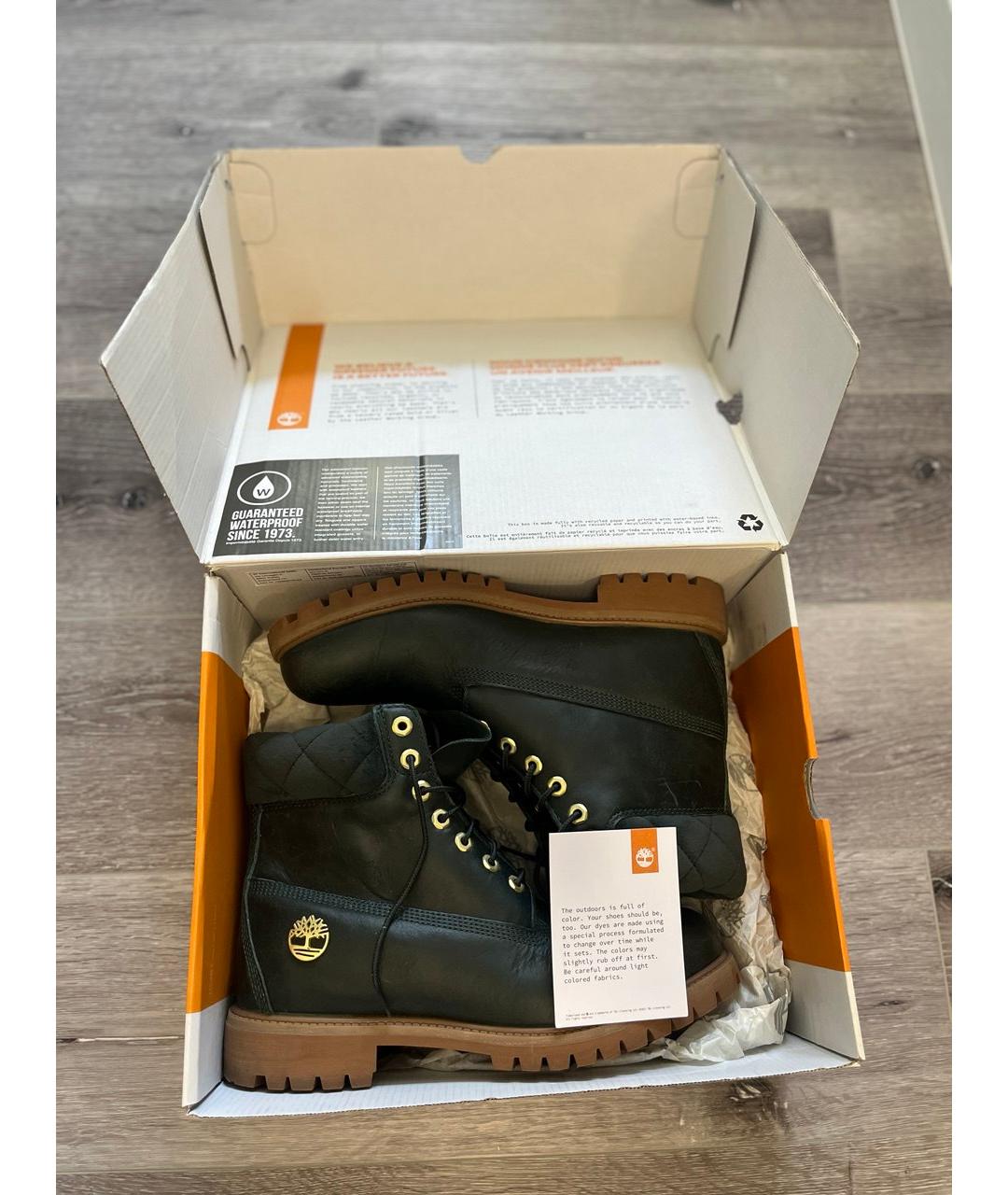 TIMBERLAND Зеленые кожаные низкие ботинки, фото 9