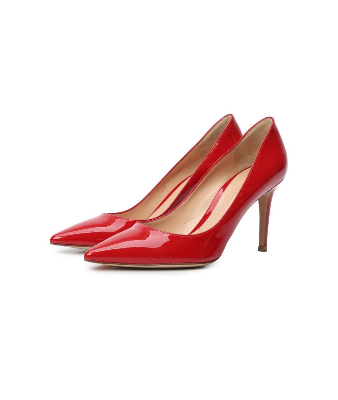 GIANVITO ROSSI Красные туфли из лакированной кожи, фото 3