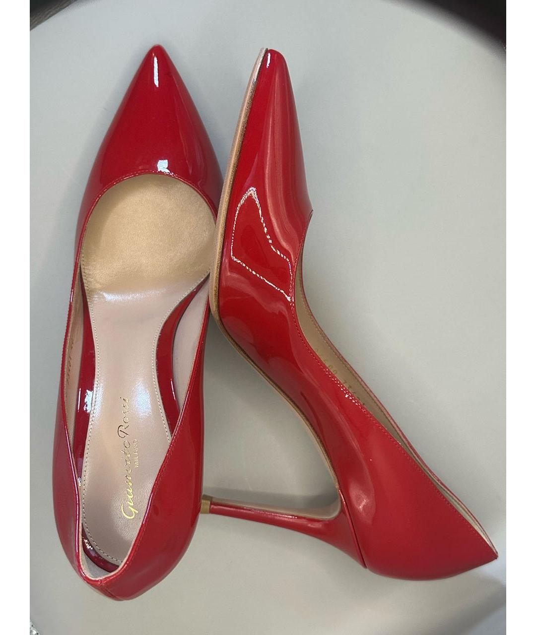 GIANVITO ROSSI Красные туфли из лакированной кожи, фото 5