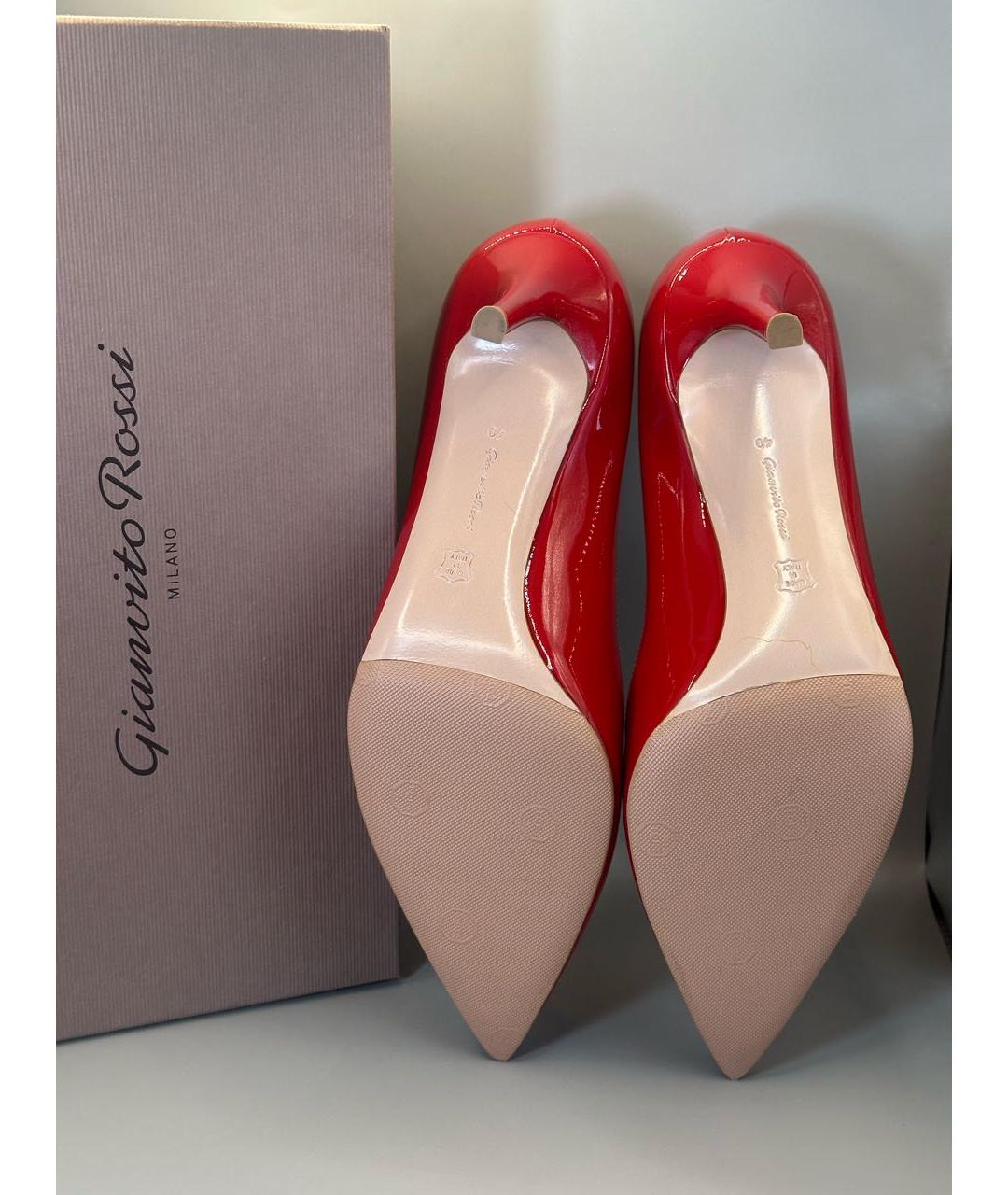 GIANVITO ROSSI Красные туфли из лакированной кожи, фото 6