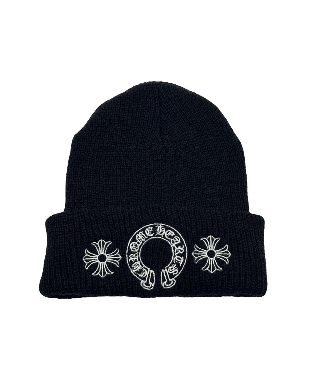 CHROME HEARTS Черная шерстяная шапка, фото 1