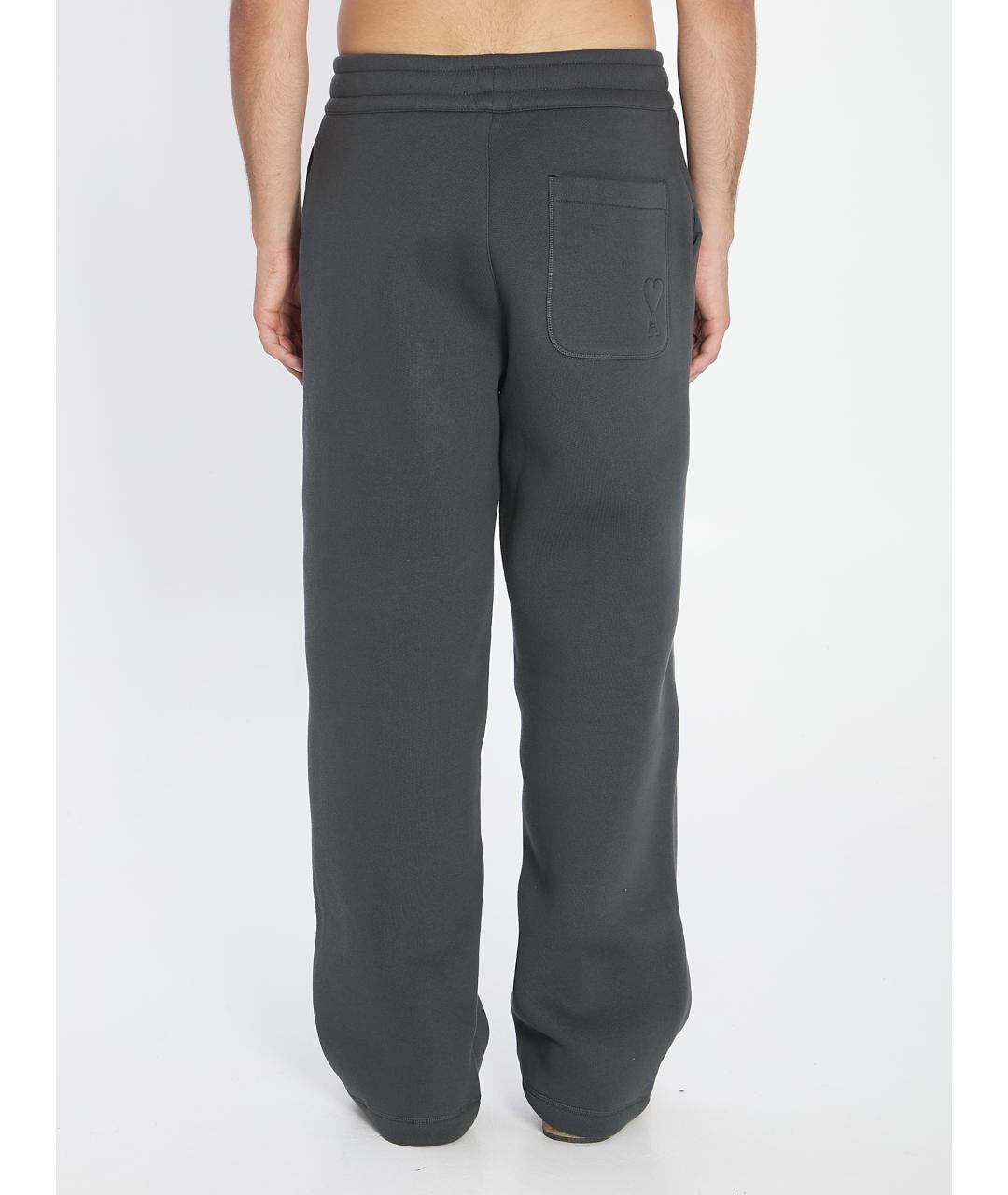 Ami Paris Серые хлопковые повседневные брюки, фото 4