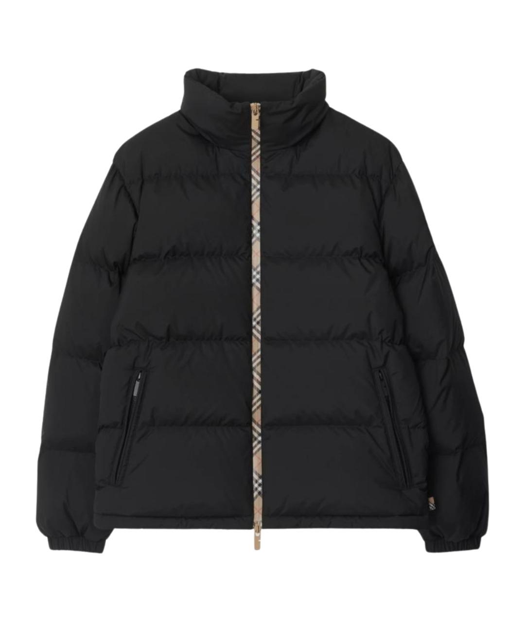 BURBERRY Черный полиэстеровый пуховик, фото 1
