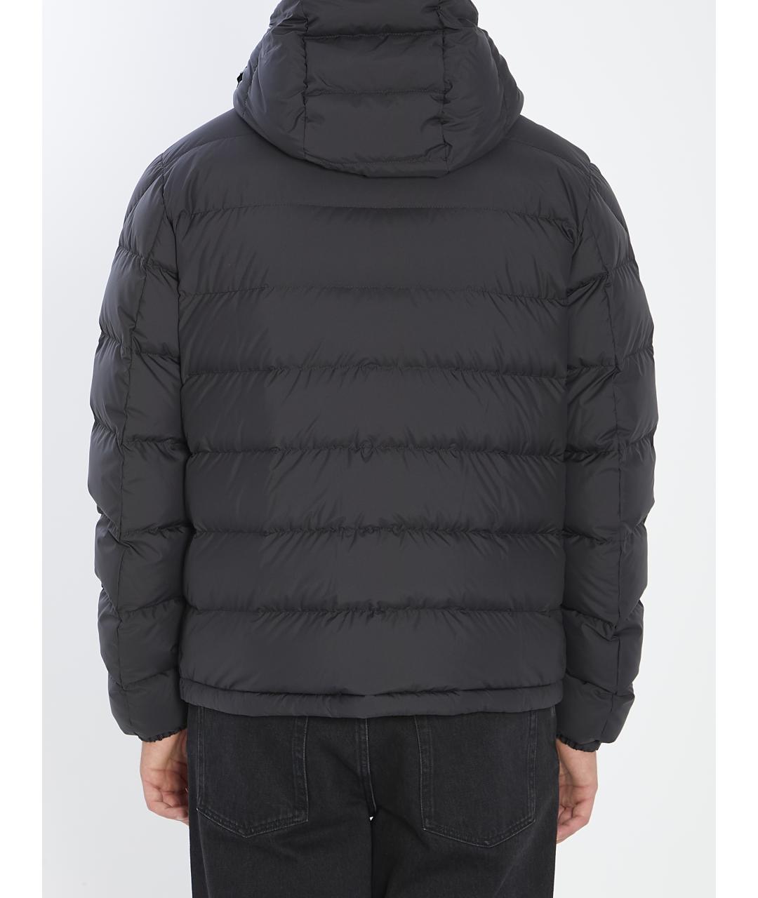 MONCLER Черный полиэстеровый пуховик, фото 5