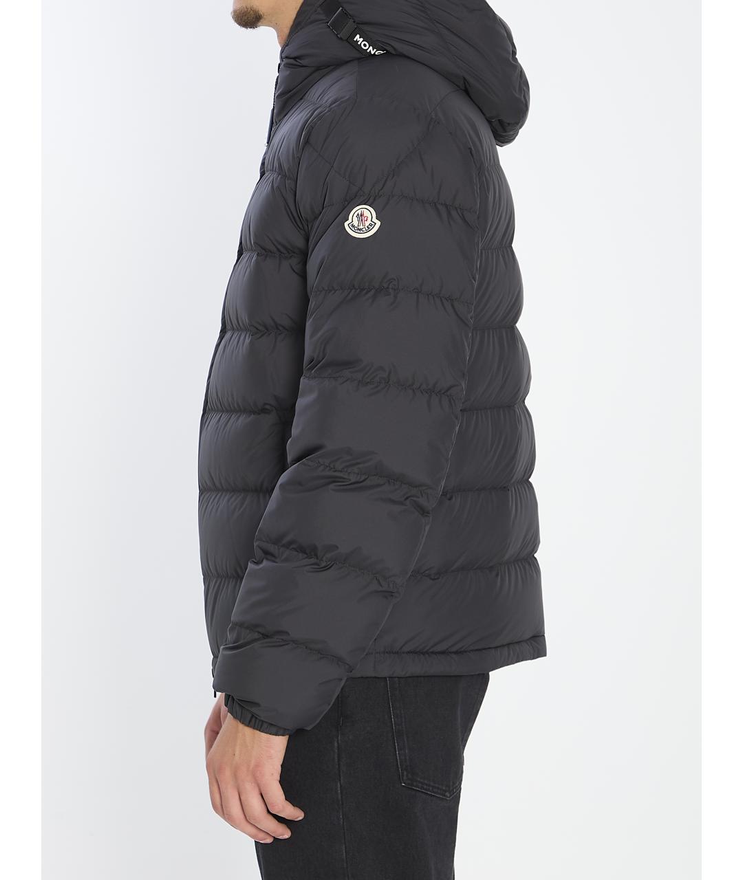 MONCLER Черный полиэстеровый пуховик, фото 4