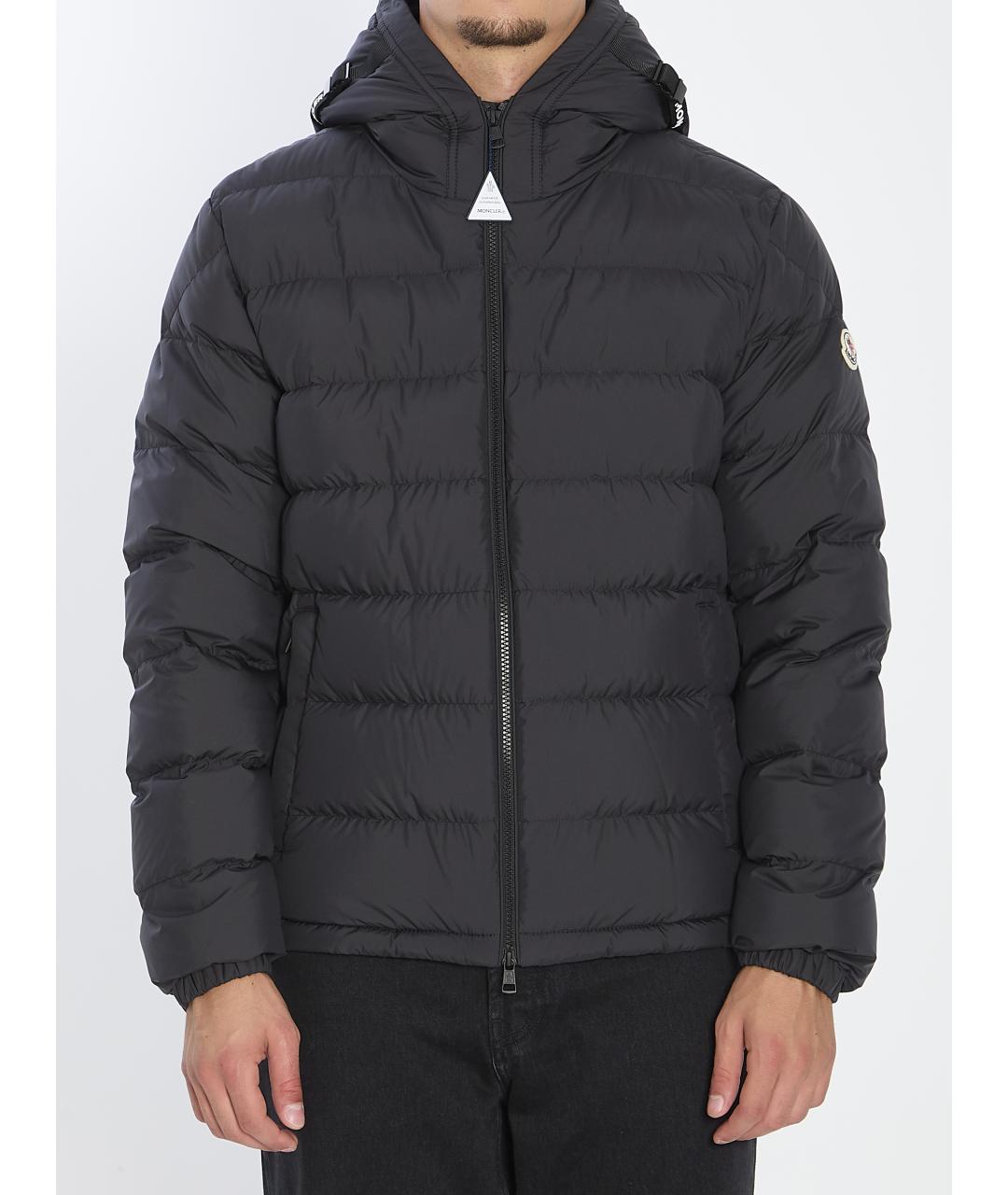 MONCLER Черный полиэстеровый пуховик, фото 2