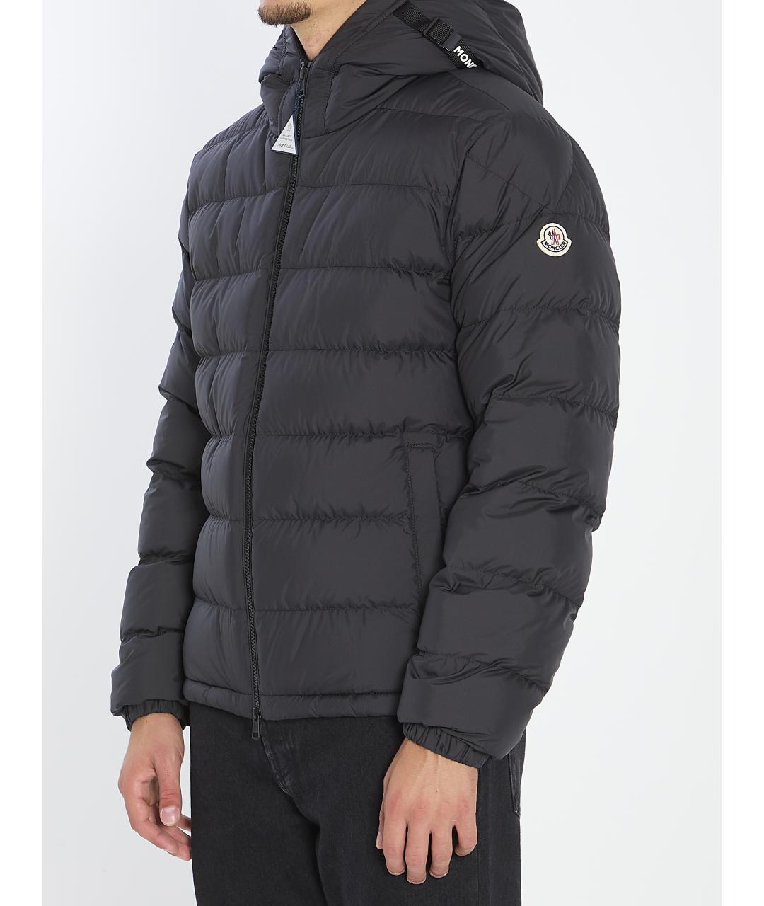 MONCLER Черный полиэстеровый пуховик, фото 3