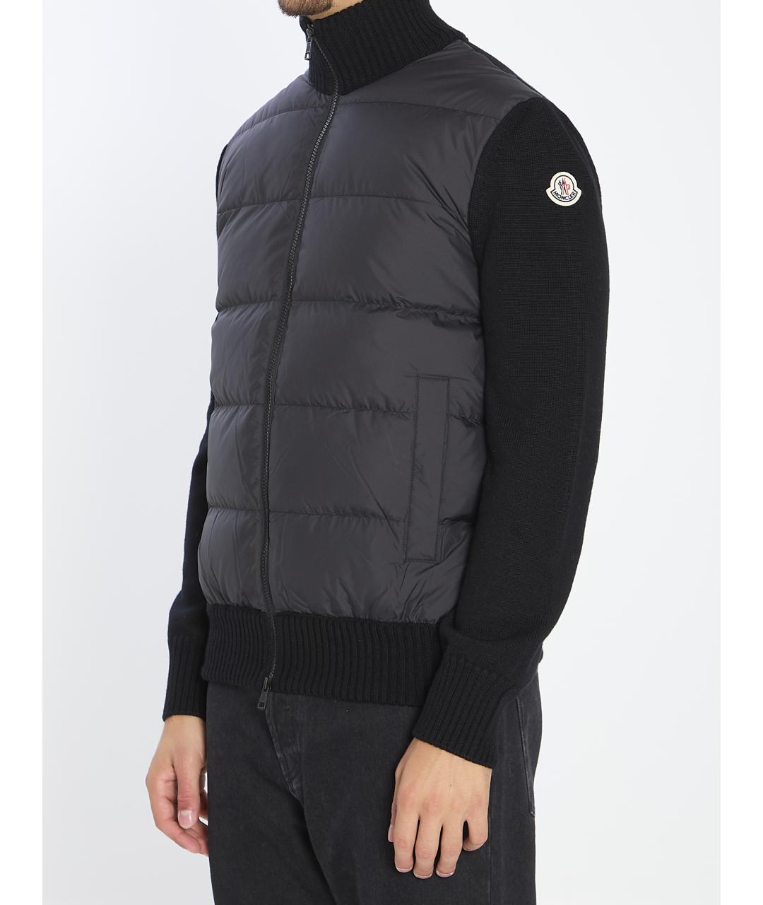 MONCLER Черный шерстяной кардиган, фото 3