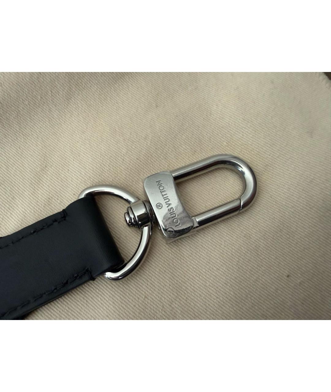 LOUIS VUITTON Черная кожаная поясная сумка, фото 5