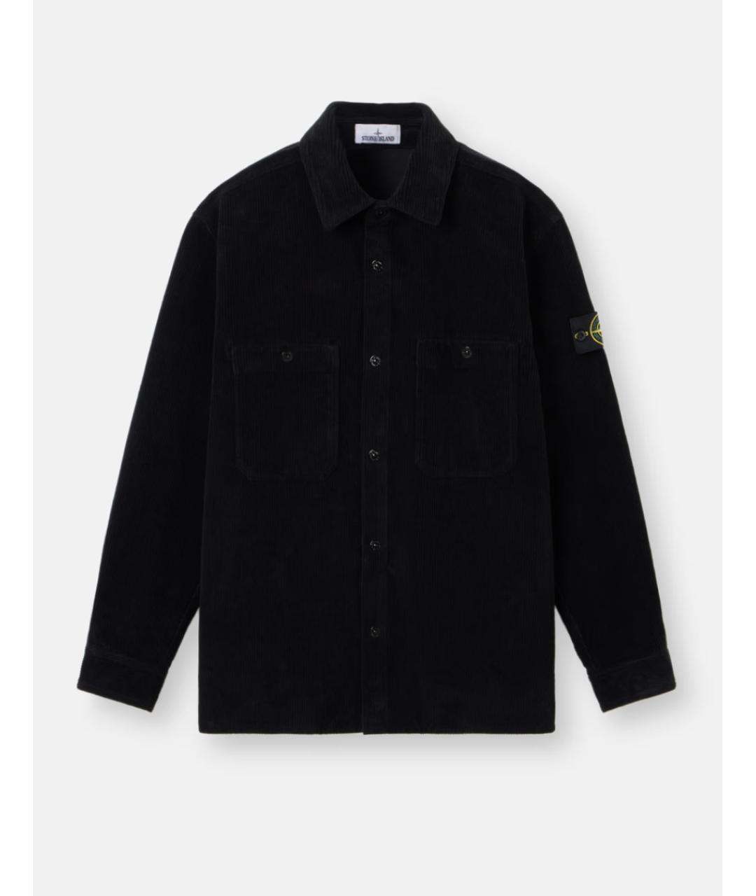 STONE ISLAND Черная хлопковая куртка, фото 6