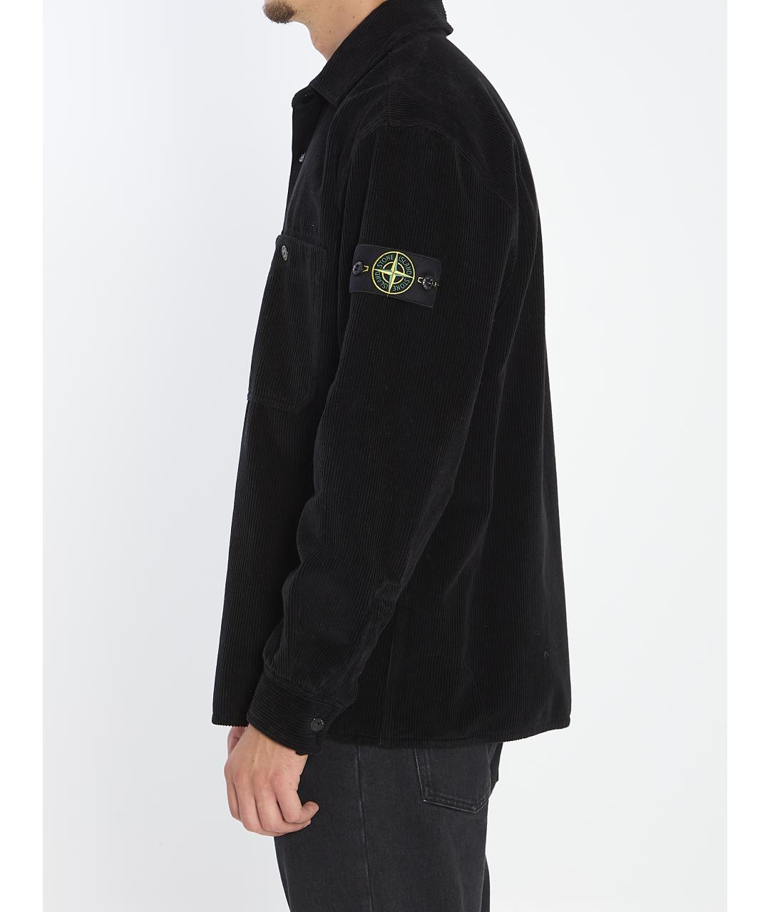 STONE ISLAND Черная хлопковая куртка, фото 4