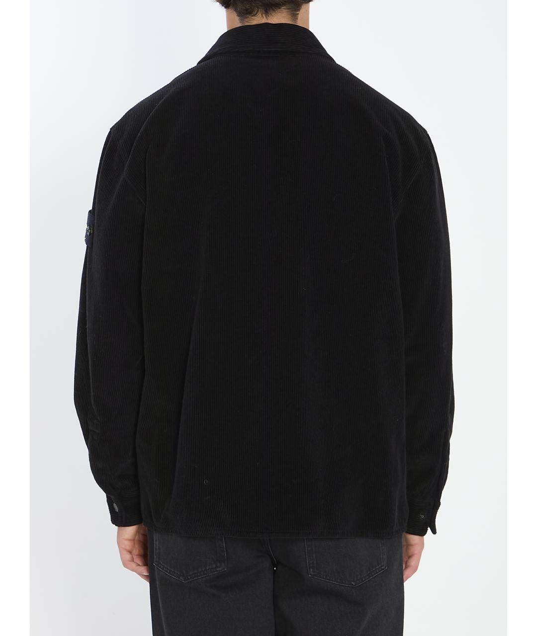 STONE ISLAND Черная хлопковая куртка, фото 5